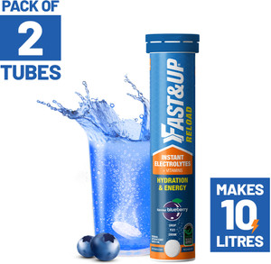 fastup reload electrolytes with instant energy formula-energy drink effervescent tabs hydration drink 2x20 blueberry flavored