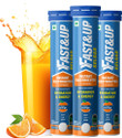 FAST&UP Reload (15 Litres) Low Sugar Energy drink, 5 Essential Electrolytes + Vitamins Hydration Drink (3x20, Orange Flavored)