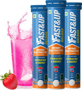 fastup reload hydration  energy drink with electrolytes hydration drink 3x20 tablets berry flavored