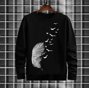 fastcolors men full sleeve printed hooded sweatshirt
