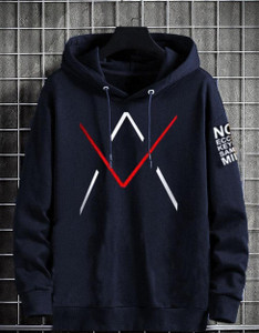 fastcolors men full sleeve printed hooded sweatshirt