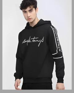 fastcolors men full sleeve printed hooded sweatshirt