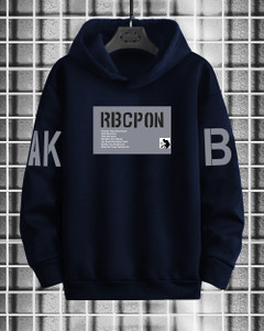 fastcolors men full sleeve printed hooded sweatshirt