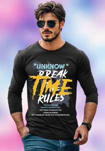 fastcolors men printed round neck cotton blend black t-shirt