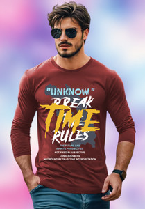 fastcolors men printed round neck cotton blend maroon t-shirt
