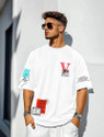 FastColors Printed Men Round Neck White T-Shirt