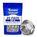 Fastenere Serrated Flange Nuts – 3/8"-16 (25-Pack), Durable Stainless Steel 18-8 Hex Lock Hardware Nuts, Corrosion-Resistant, Coarse Plain Finish for Home, Automotive &amp; Industrial Use