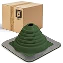 Fasteners Plus #2 Square EPDM Metal Roof Pipe Flashing Boot
