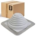 Fasteners Plus #3 Square EPDM Metal Roof Pipe Flashing Boot