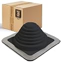 Fasteners Plus #3 Square EPDM Metal Roof Pipe Flashing Boot