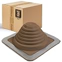 Fasteners Plus #3 Square EPDM Metal Roof Pipe Flashing Boot