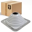 Fasteners Plus #4 Square EPDM Metal Roof Pipe Flashing Boot