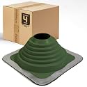 Fasteners Plus #4 Square EPDM Metal Roof Pipe Flashing Boot