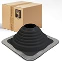 Fasteners Plus #4 Square EPDM Metal Roof Pipe Flashing Boot