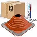 Fasteners Plus #4 Square Silicone Metal Roof Pipe Flashing Boot