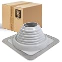 Fasteners Plus #5 Square EPDM Metal Roof Pipe Flashing Boot