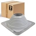 Fasteners Plus #7 Square EPDM Metal Roof Pipe Flashing Boot