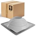 Fasteners Plus #9 Square EPDM Metal Roof Pipe Flashing Boot