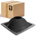 Fasteners Plus #9 Square EPDM Metal Roof Pipe Flashing Boot