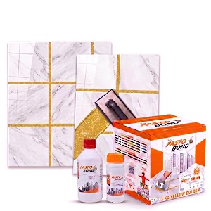 resin epoxy grout - 1 kg-3 kg amp 5 kg - goldan_ glitter-sparkle colors tile grout_fastobond  3 components only  premixed glitter for uniform finish 3 kg yellow golden 1 bucket