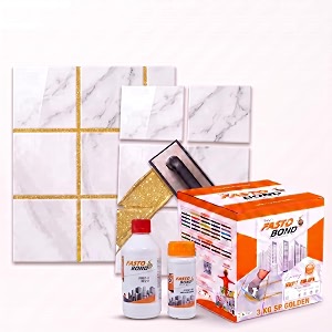 resin epoxy grout - 1 kg-3 kg amp 5 kg - full_glitter-sparkle colors tile grout_fastobond  3 components only  premixed glitter for uniform finish 3 kg sp golden 1 bucket