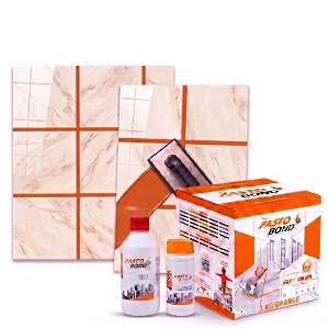 epoxy grout - 1 kg-3 kg amp 5 kg - solid_ regular colors tile grout_fastobond  3 components only  premixed filler for uniform finish 3 kg orange