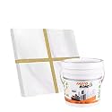 Resin Epoxy Grout - 1 Kg-3 Kg &amp; 5 Kg - Goldan_ Glitter-Sparkle Colors Tile Grout_Fastobond | 3 Components Only | Premixed Glitter For Uniform Finish (3 Kg, Iveory Golden), 1 Bucket