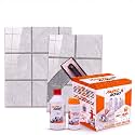 Epoxy Grout - 1 Kg-3 Kg &amp; 5 Kg - GOLDAN_ GLITTER-SPARKLE Colors Tile Grout_Fastobond | 3 Components only | Premixed Glitter for Uniform Finish (3 KG, STONE GRAY GOLDEN)