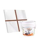 Resin Epoxy Grout - 1 Kg-3 Kg &amp; 5 Kg - Solid_ Regular Colors Tile Grout_Fastobond | 3 Components Only | Premixed Filler For Uniform Finish (1 Kg, C Brown), 1 Bucket