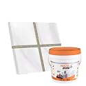 Resin Epoxy Grout - 1 Kg-3 Kg &amp; 5 Kg - Goldan_ Glitter-Sparkle Colors Tile Grout_Fastobond | 3 Components Only | Premixed Glitter For Uniform Finish (5 Kg, Ad. Gray Golden), 1 Bucket