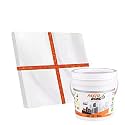 Resin Epoxy Grout - 1 Kg-3 Kg &amp; 5 Kg - Goldan_ Glitter-Sparkle Colors Tile Grout_| 3 Components Only | Premixed Glitter For Uniform Finish (5 Kg, Blood Red Golden), 1 Bucket