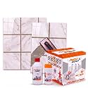 Resin Epoxy Grout - 1 Kg-3 Kg &amp; 5 Kg - Goldan_ Glitter-Sparkle Colors Tile Grout_Fastobond | 3 Components Only | Premixed Glitter For Uniform Finish (3 Kg, Platinum Gray Golden), 1 Bucket