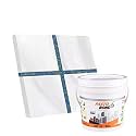 Resin Epoxy Grout - 1 Kg-3 Kg &amp; 5 Kg - Goldan_ Glitter-Sparkle Colors Tile Grout_Fastobond | 3 Components Only | Premixed Glitter For Uniform Finish (5 Kg, Saphire Golden), 1 Bucket