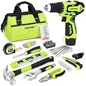 FASTPRO 12V Cordless Drill Set, Home Tool Kit with Bag, Green