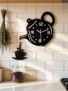 fastqt analog 40 cm x 30 cm wall clock black without glass diy clocks