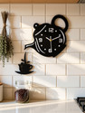 FASTQT Analog 40 cm X 30 cm Wall Clock (Black, Without Glass, DIY Clocks)