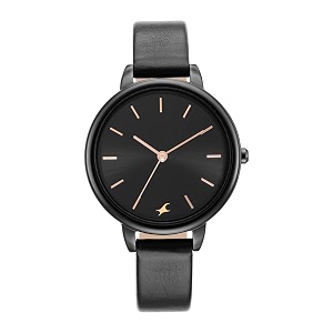Fastrack Stainless Steel Glitch Analog Black Dial