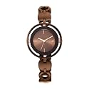 Fastrack Glitch Quartz Analog Brown Dial Brown