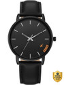 Fastrack Stunners X Fastrack Stunners X Quartz Black Dial Black Leather Strap Analog Watch - For Men