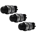 Fastronix 3 Pack Heavy Duty Push Button Momentary Start Switch (Neoprene Cap)