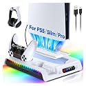 FASTSNAIL Cooling Station with Controller Charger for PS5/Slim/Pro Console