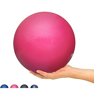mini exercise yoga gym ball physical therapy stability stretching core training exercise 25 cm pink color