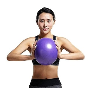 mini exercise yoga gym ball physical therapy stability stretching core training exercise 25 cm purple color