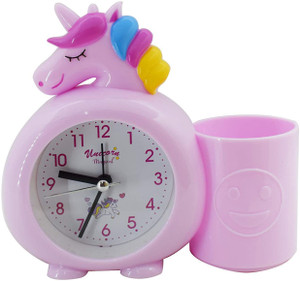 fatfish analog white pink clock