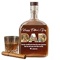 Father's Day Whiskey Bottle With Kid's Name Family Photo Personalized Empty Bourbon Whiskey Liquor Decanters From Son Daughter For Husband Dad Grandpa Home Bar,Birthday Christmas