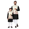 Father &amp; Son Matching Printed Koti Kurta Set