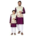 Father &amp; Son Matching Printed Koti Kurta Set