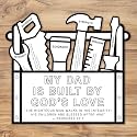 Fathers Day Crafts from Kids - Custom Handprint, Personalized Best Dad Ever Handprint Kit Family Handprint Craft Keepsake Personalized Fathers Day Dad Gifts from Kids Daughter Son for New Dad