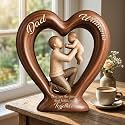 Fathers Day Dad Gifts from Daughter Son, Personalized Daddy Sign, Wooden Sculpture Plaque Desk Decor, Dads Birthday Gifts Ideas for New Dad, Husband from Wife, Fathers Day Decorations