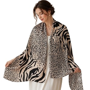 women39s floral printed silk scarf  premium soft lightweight stole amp shawl  fashion neck wrap for wedding evening travel amp daily wear  180 x 90 cm